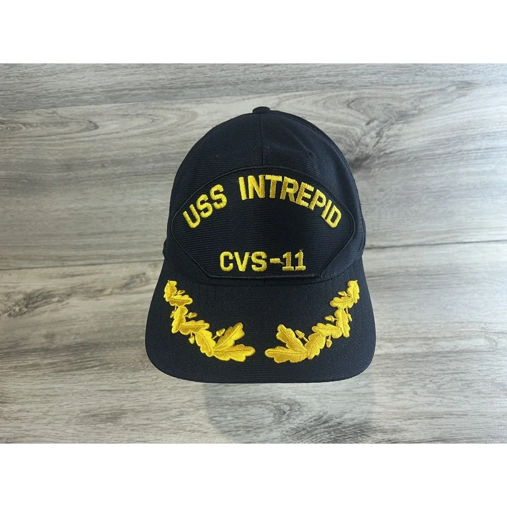 Vintage USS Intrepid CVS-11 US Navy‎ Ship Hat Snapback Embroidered Made in USA